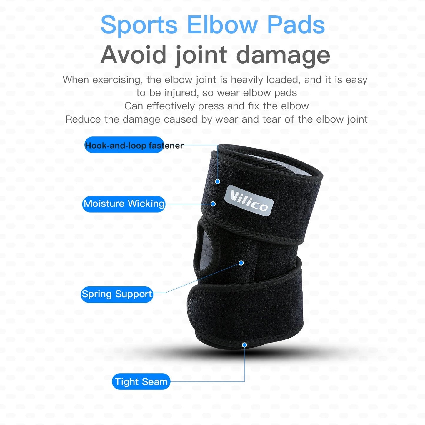 Breathable Elbow Guard Spring Support Protective Sports Gear