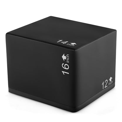 3 In 1 Foam Plyometric Box with 3 Heights and Easy-to-Clean PU Cover