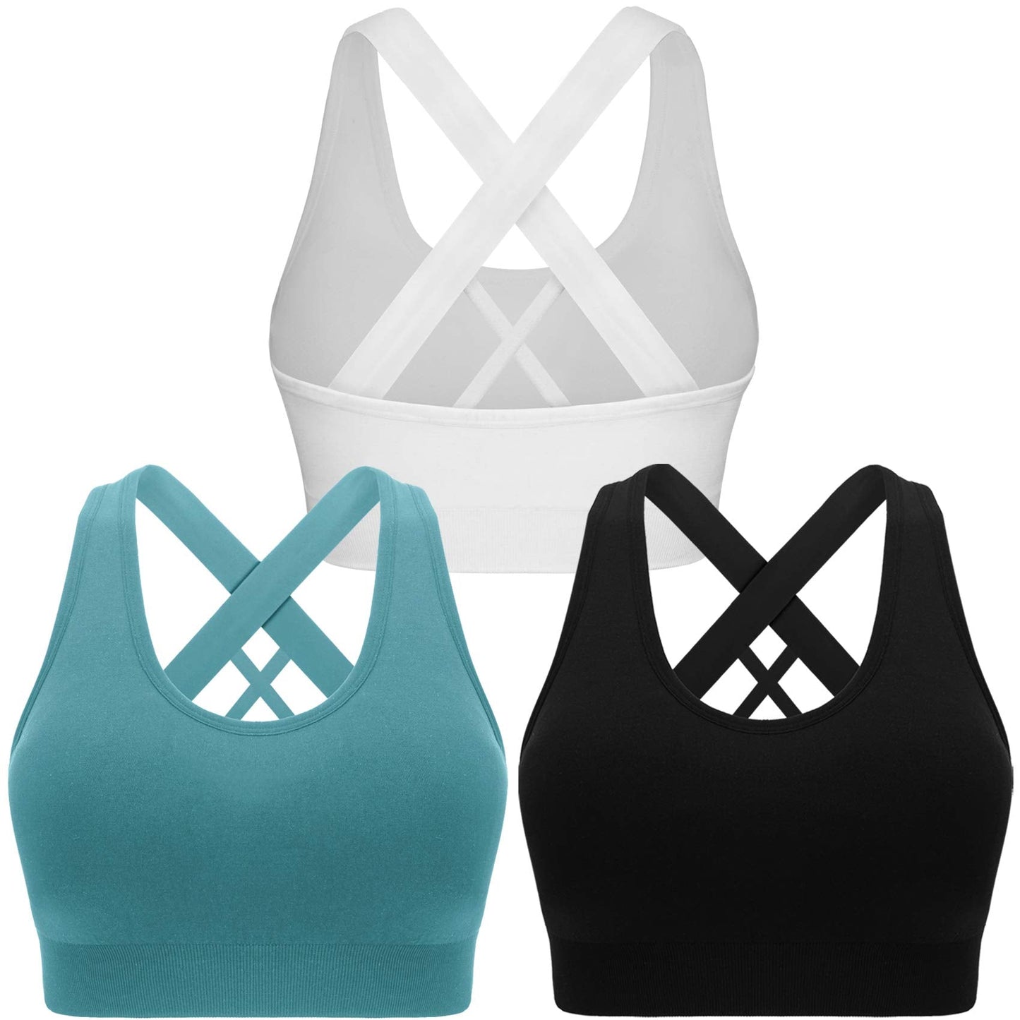 Women’s Padded High Impact Sports Bra Seamless Activewear Top