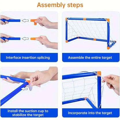 Mini Foldable Soccer Goal Set Kids Sports Equipment