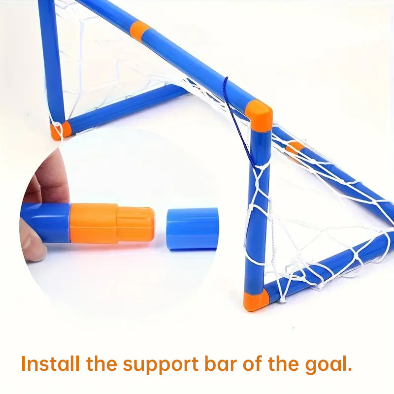 Mini Foldable Soccer Goal Set Kids Sports Equipment