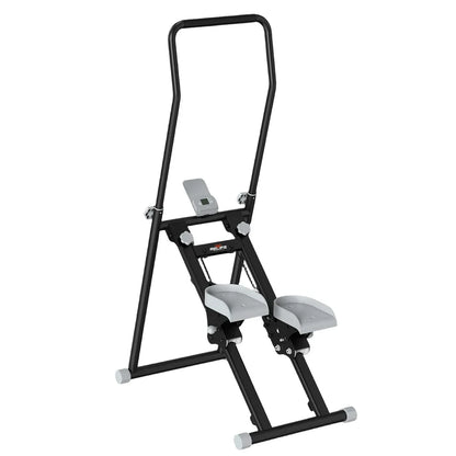 Foldable Stair Stepper For Home Gym With LCD Monitor Pedals
