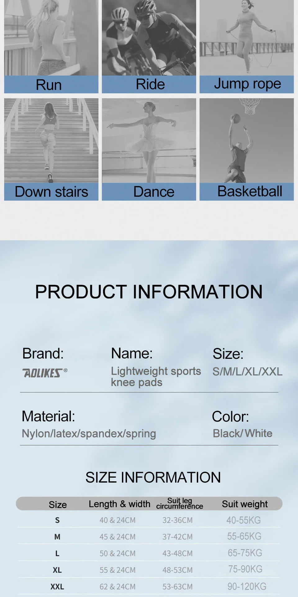 Knee Pads with Side Stabilizers