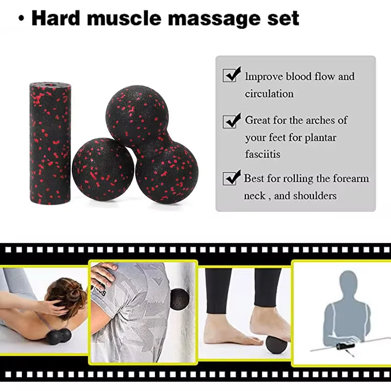 Yoga Peanut Ball Set Muscle Recovery Massage Fitness Equipment