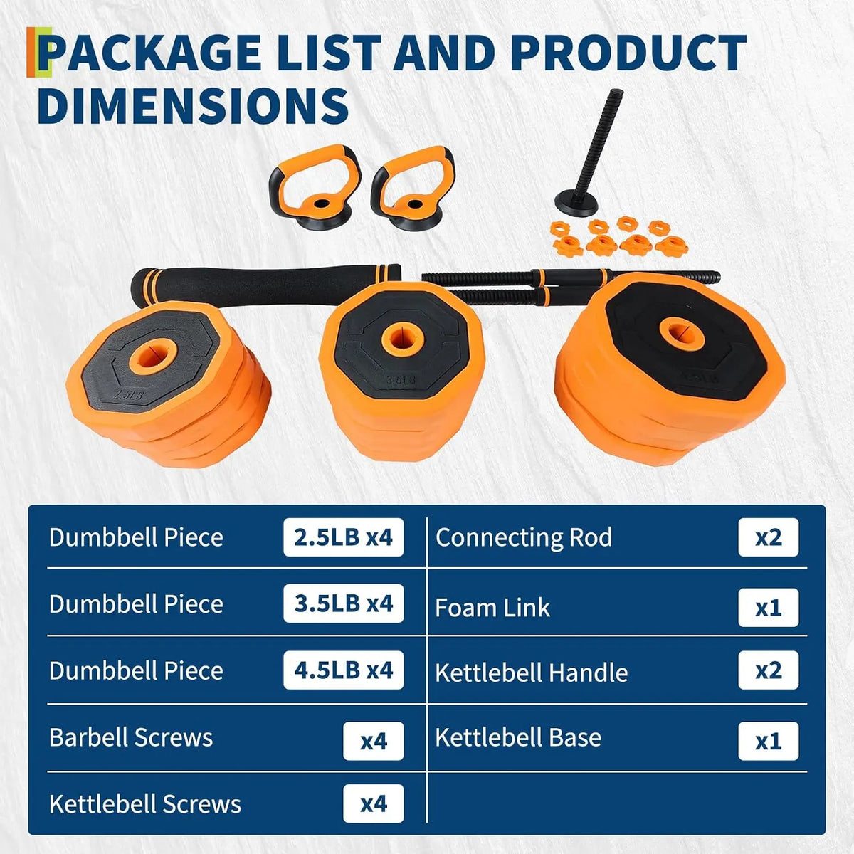 4-in-1 Adjustable Dumbbell Set for Home Gym