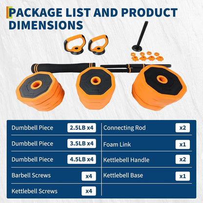 4-in-1 Adjustable Dumbbell Set for Home Gym