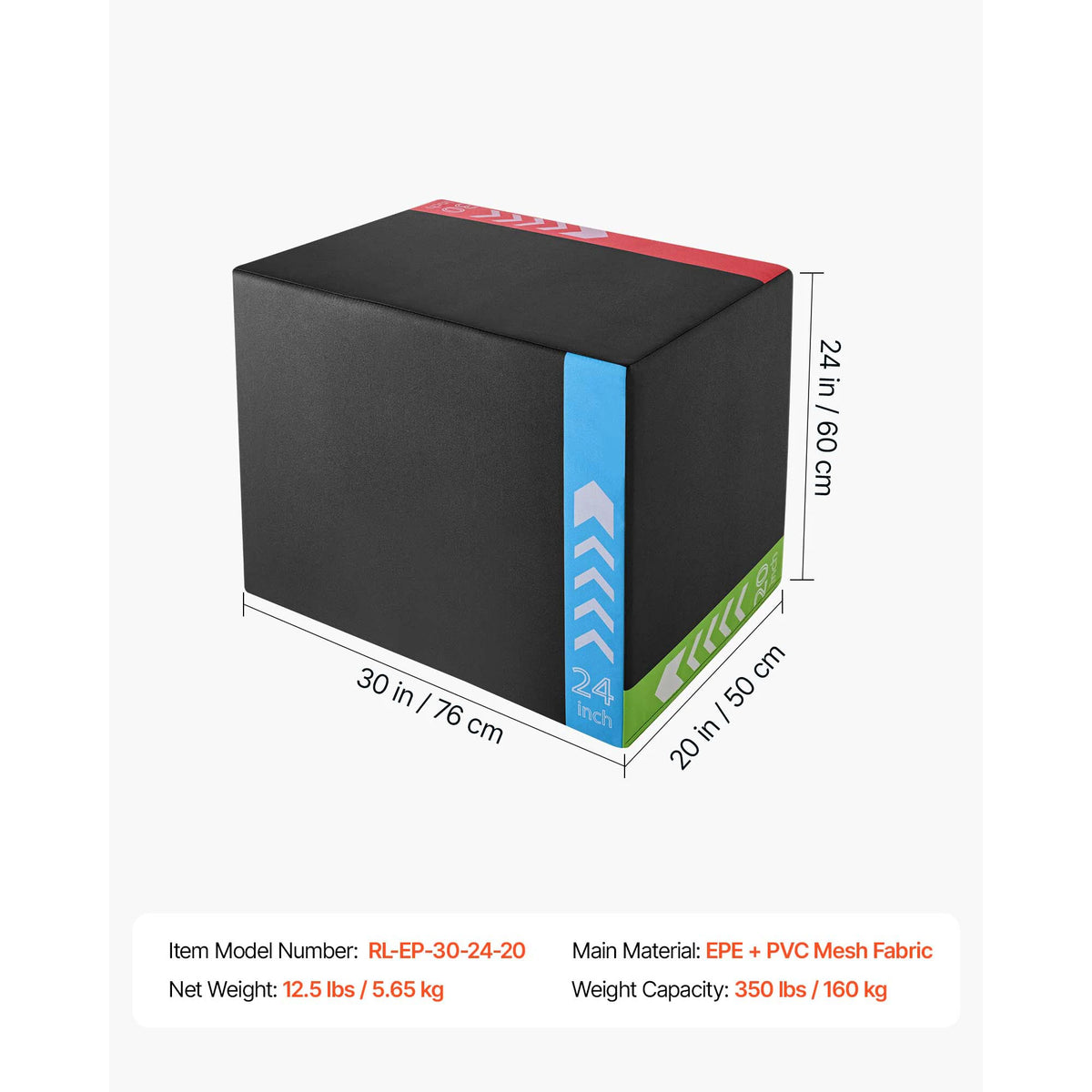 3-in-1 Non-Slip Plyometric Jump Box