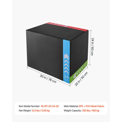 3-in-1 Non-Slip Plyometric Jump Box