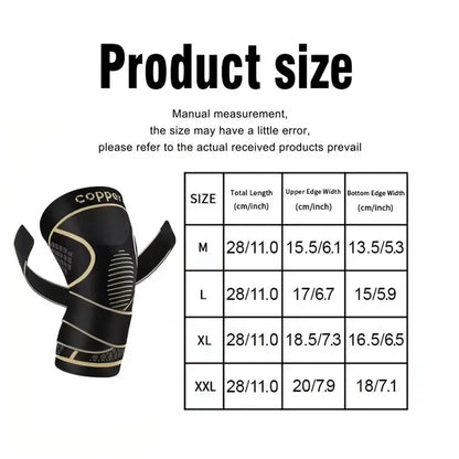 Copper Knee Braces with Straps 2-Pack