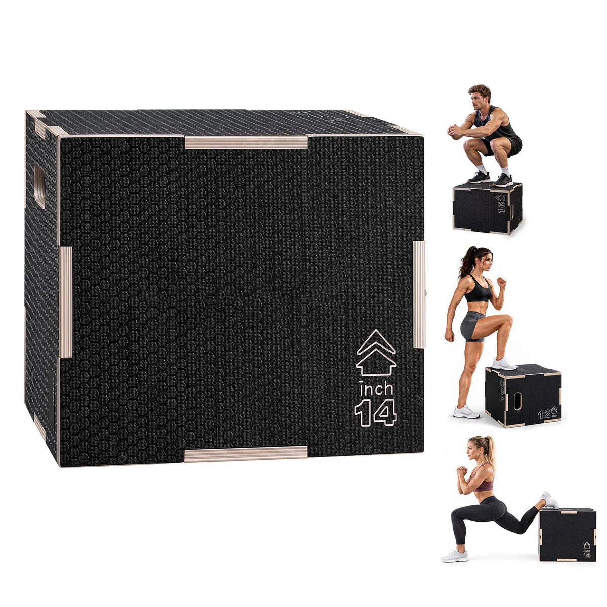 3-in-1 Non-Slip Plyometric Jump Box