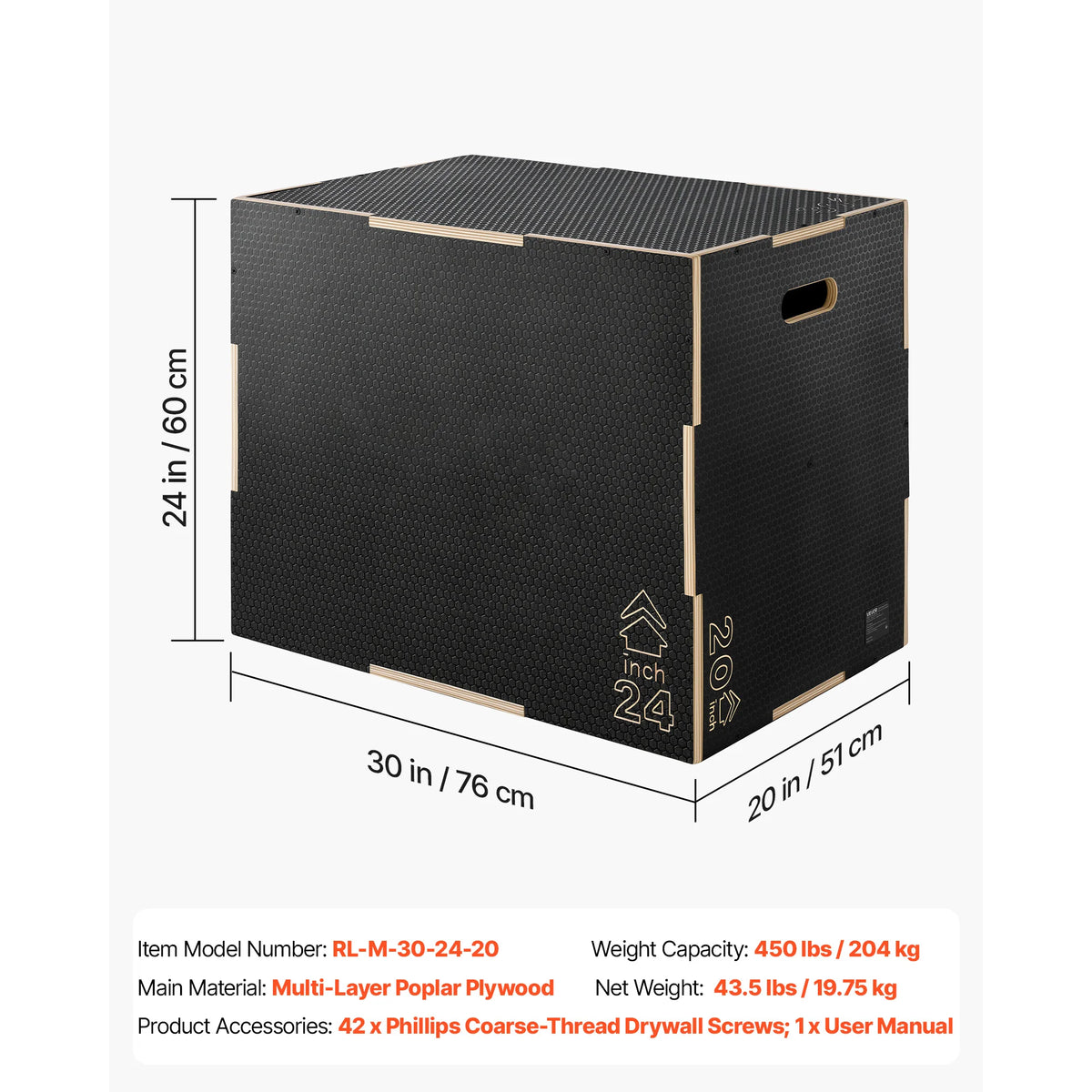 3-in-1 Non-Slip Plyometric Jump Box