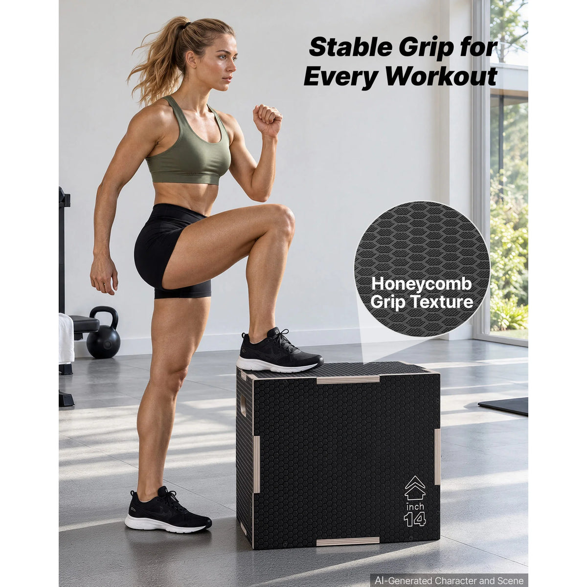 3-in-1 Non-Slip Plyometric Jump Box
