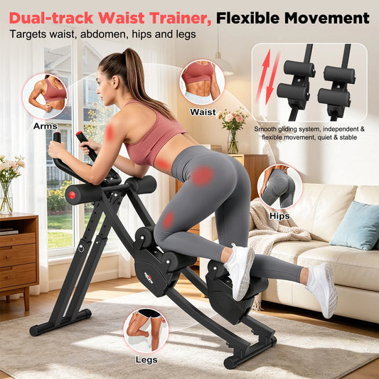Dual Split-Track Adjustable Ab Machine