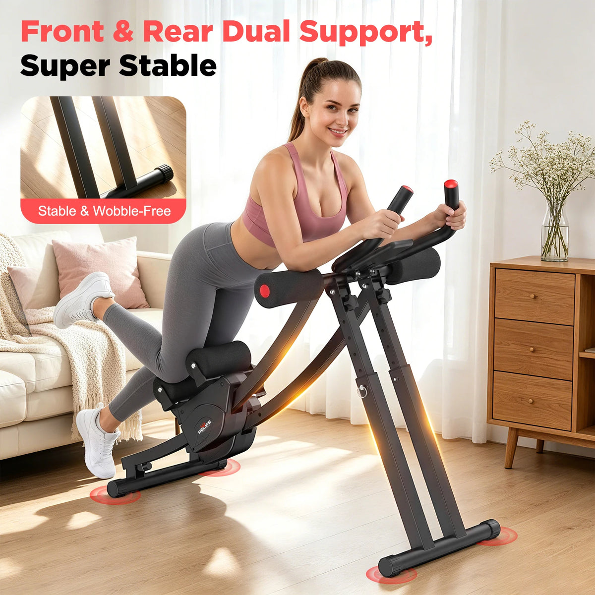 Dual Split-Track Adjustable Ab Machine