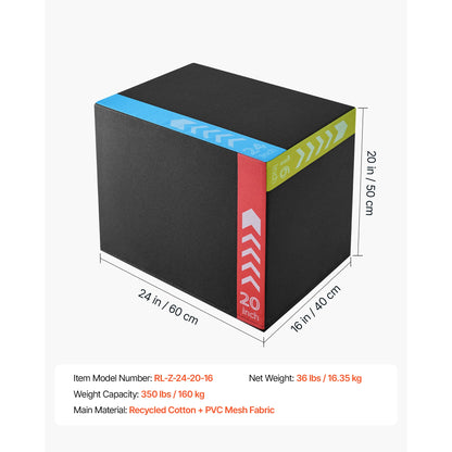 3-in-1 Non-Slip Plyometric Jump Box