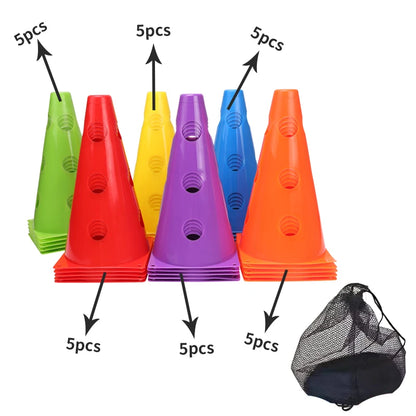 Durable Football Agility Training Cones with Holes