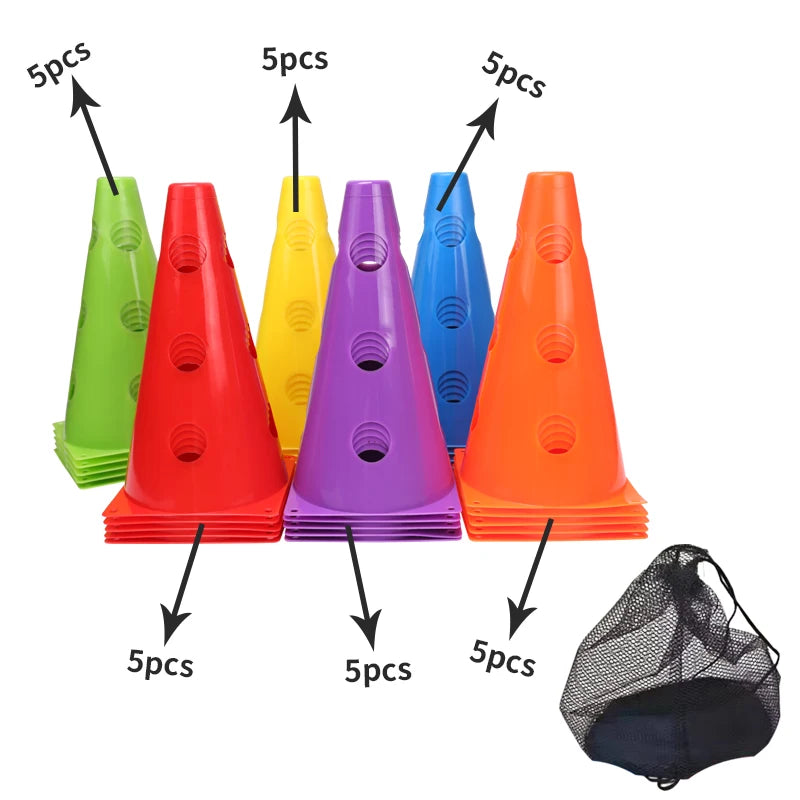 Durable Football Agility Training Cones with Holes