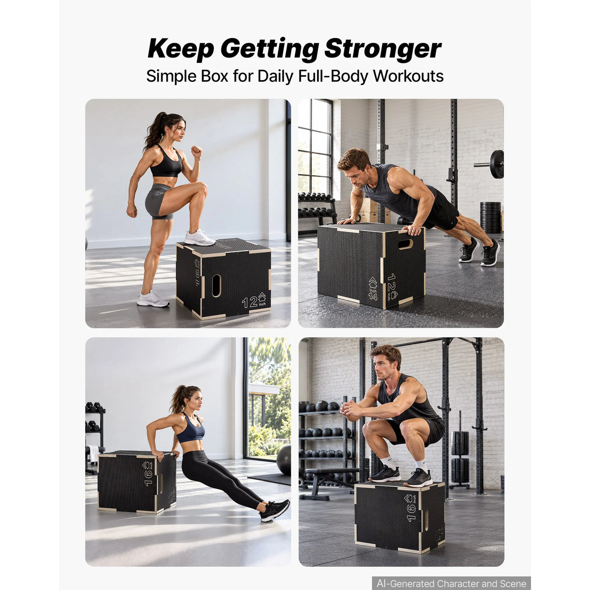 3-in-1 Non-Slip Plyometric Jump Box