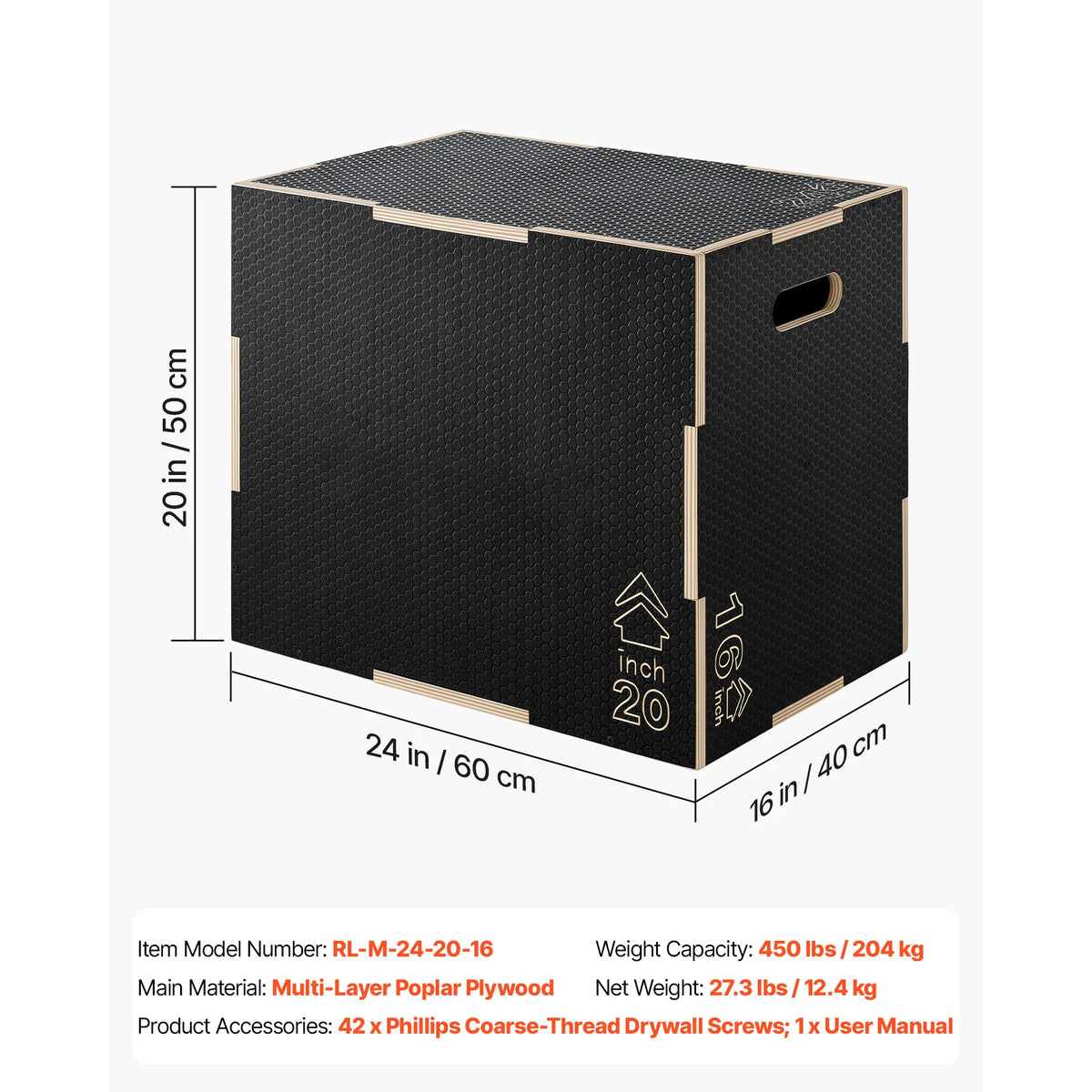 3-in-1 Non-Slip Plyometric Jump Box