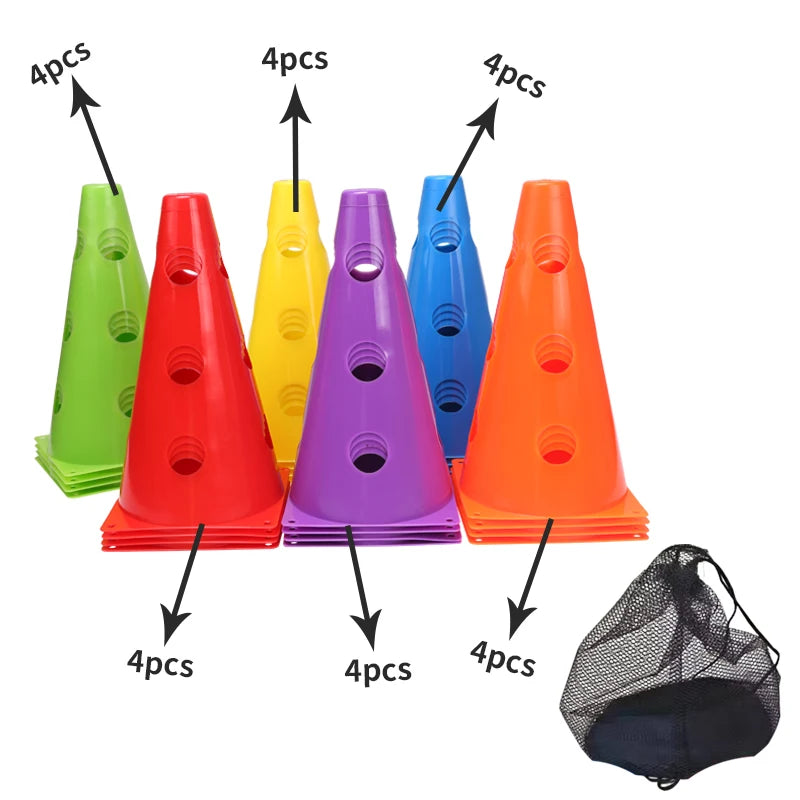 Durable Football Agility Training Cones with Holes