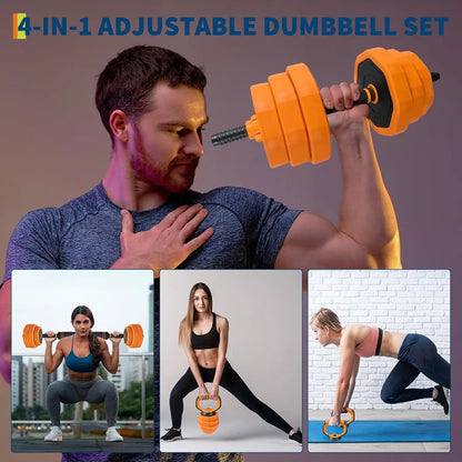 4-in-1 Adjustable Dumbbell Set for Home Gym