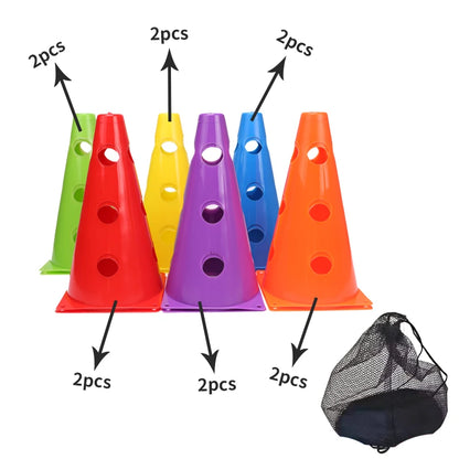 Durable Football Agility Training Cones with Holes