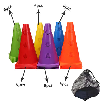 Durable Football Agility Training Cones with Holes