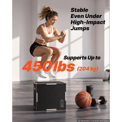 3-in-1 Non-Slip Plyometric Jump Box