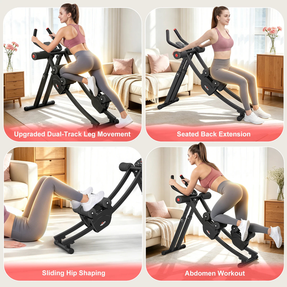 Dual Split-Track Adjustable Ab Machine