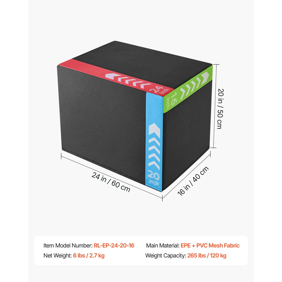 3-in-1 Non-Slip Plyometric Jump Box