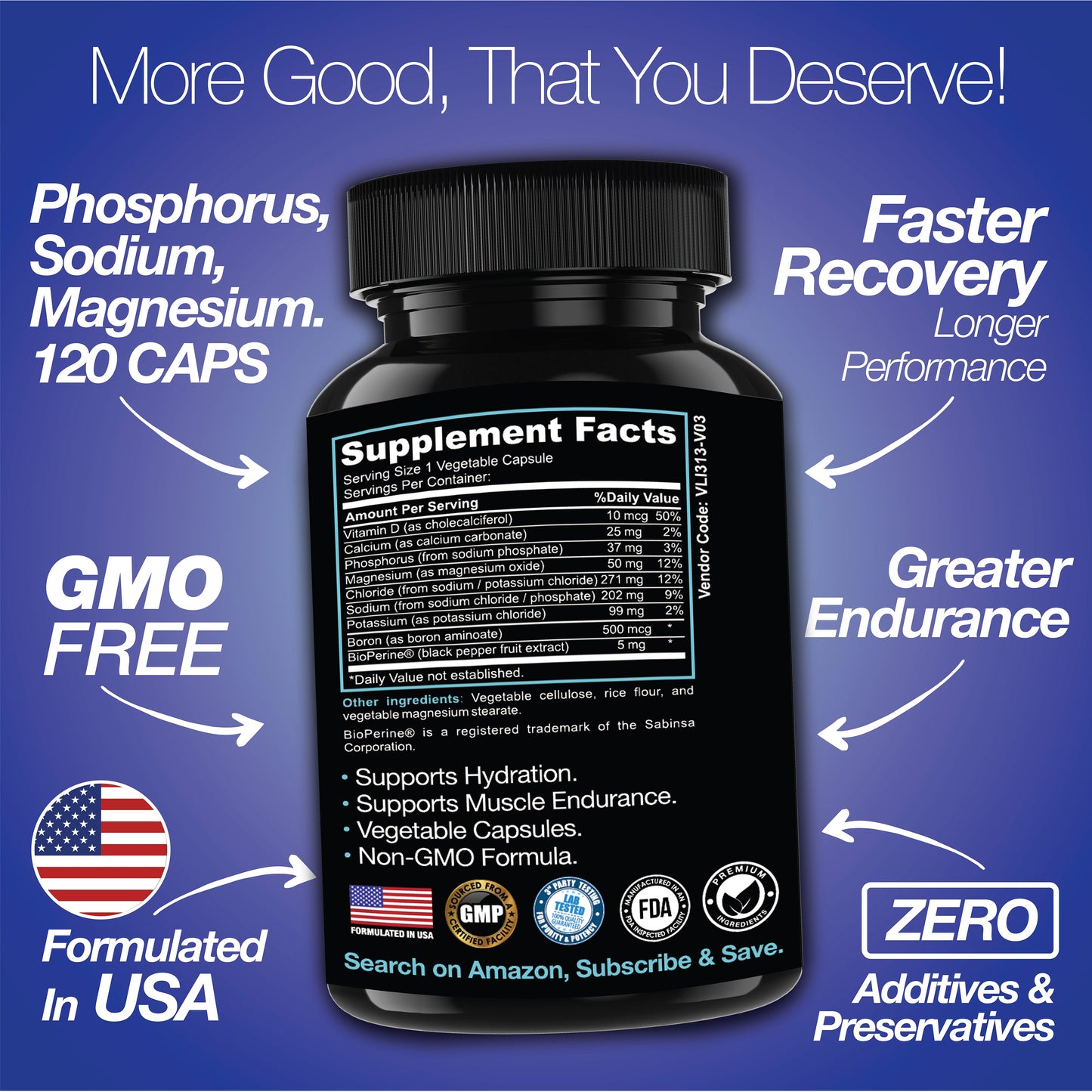 Rapid Rehydr8 Electrolyte Recovery Endurance Support Supplement Capsules