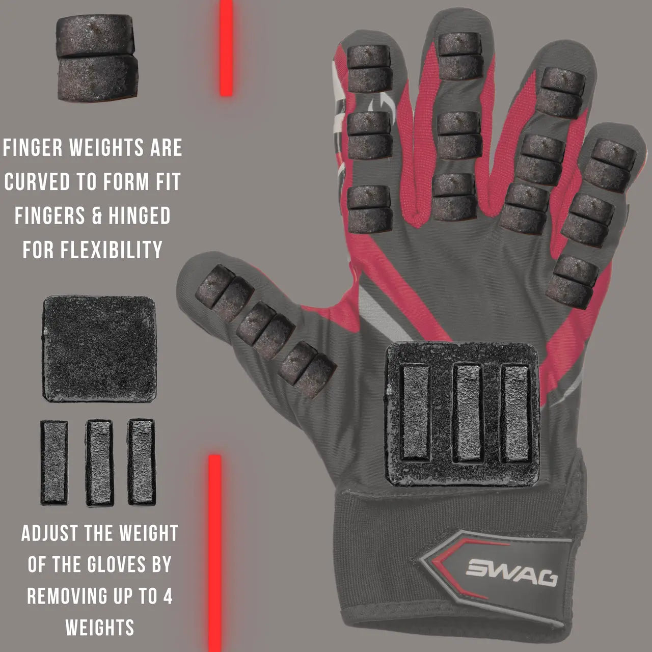 Adjustable Weighted Gloves Fitness Exercise Training Gear
