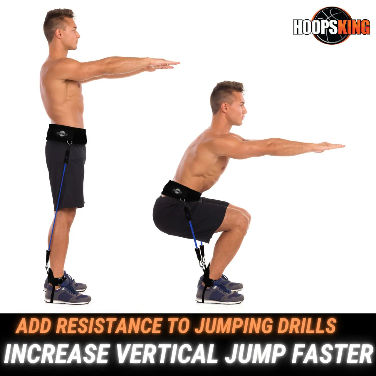 Vertical Jump Trainer Resistance Bands | Waist to Heels