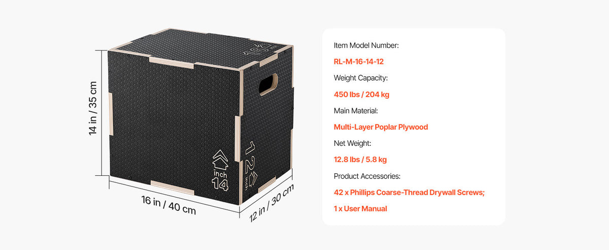 3-in-1 Non-Slip Plyometric Jump Box