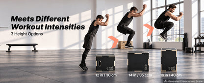 3-in-1 Non-Slip Plyometric Jump Box