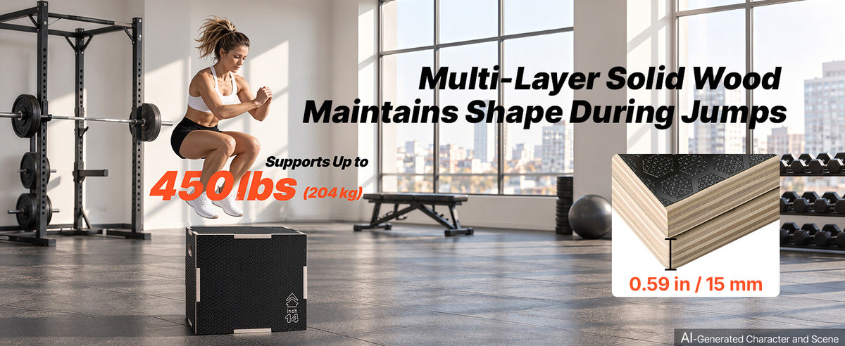 3-in-1 Non-Slip Plyometric Jump Box