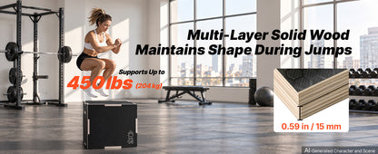 3-in-1 Non-Slip Plyometric Jump Box