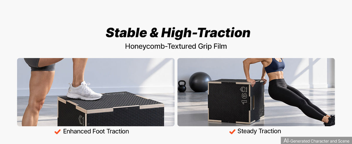 3-in-1 Non-Slip Plyometric Jump Box