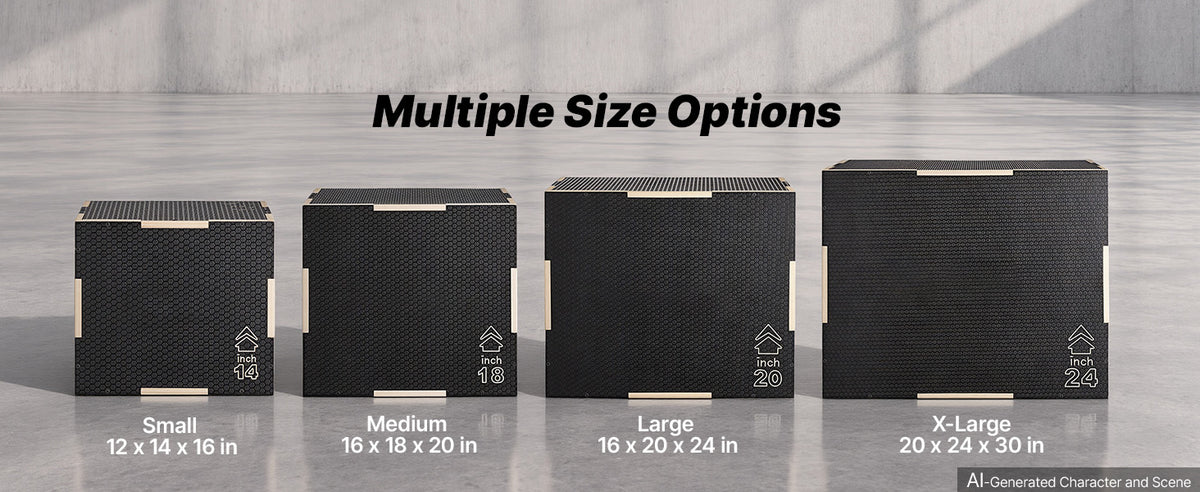 3-in-1 Non-Slip Plyometric Jump Box