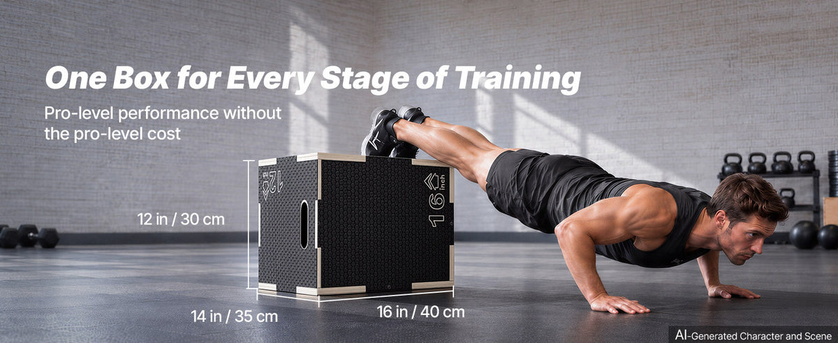 3-in-1 Non-Slip Plyometric Jump Box