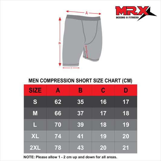 MRX Men’s Compression Shorts Running Gym Sports Fitness Active Wear