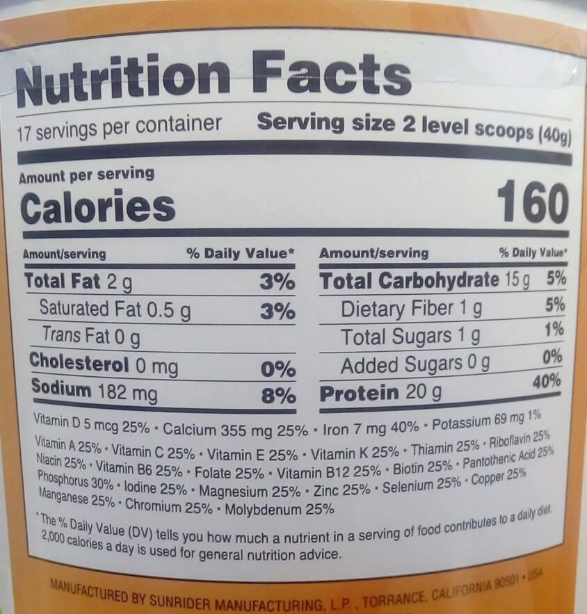 SunFit Protein Plus Nutritional Protein Powder Supplement Blend