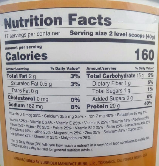 SunFit Protein Plus Nutritional Protein Powder Supplement Blend